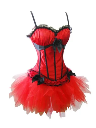 Новое поступление сексуальный женский элегантный красный атласный корсет с