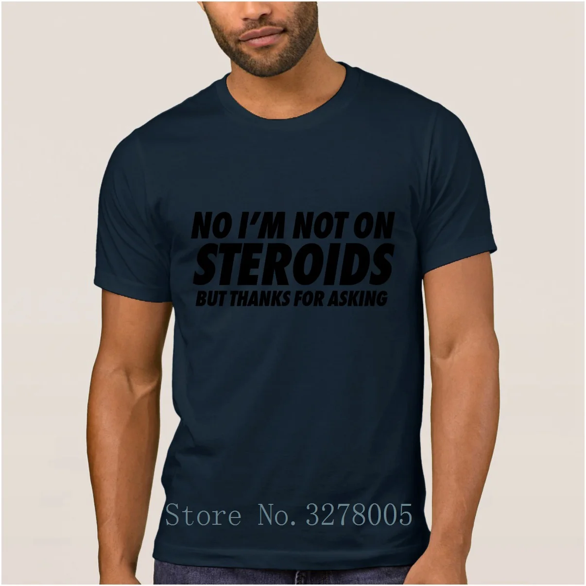 Белая футболка No I Am Not On Steroids но спасибо за вопрос новинка мужские футболки 2018