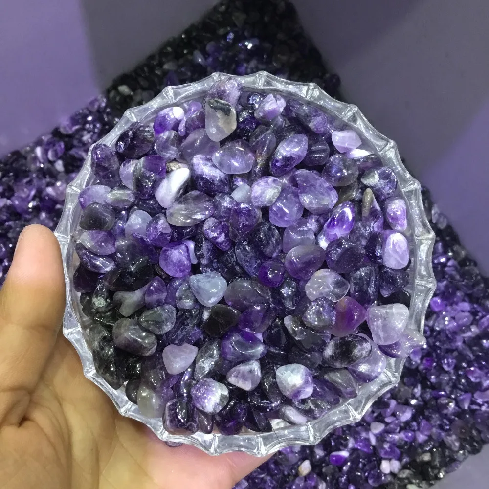 

Natural Amethyst Tumbled Stone Polished Crystal Gravel Stones