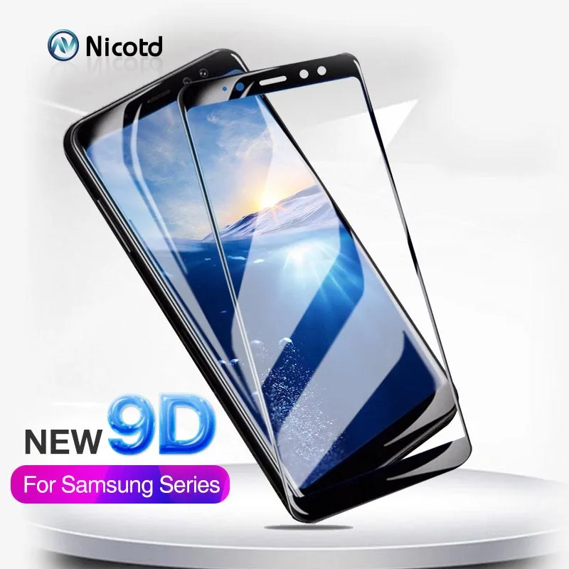 Nicotd Новинка 9D для Samsung A8 A7 A9 J8 2018 закаленное стекло Galaxy A6 Plus J6 J2 Pro Защитная пленка
