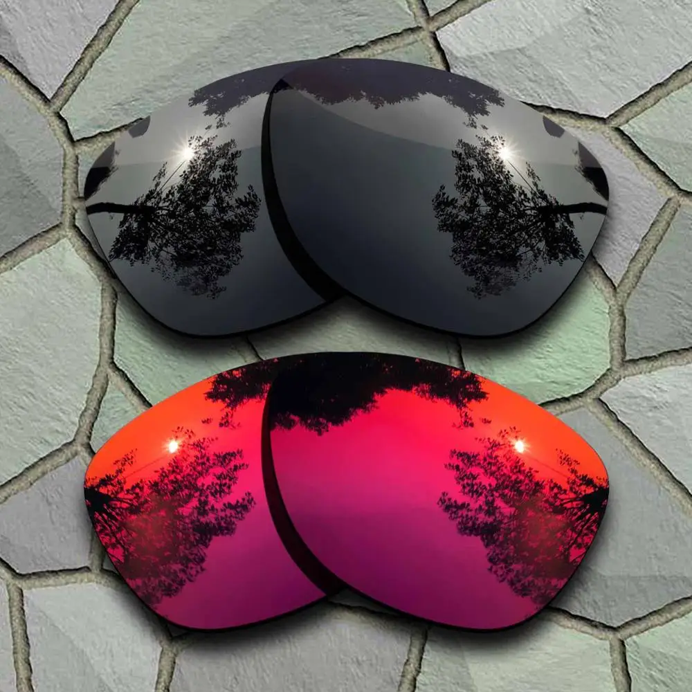 Black-Violet Red Солнцезащитные очки поляризованные Сменные линзы для Oakley Frogskins-сорта - Цвет линз: Black-Violet Red