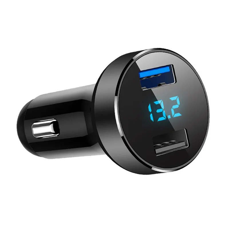 JaJaBor двойной Переходник USB для зарядки в машине Быстрая зарядка с светодиодный