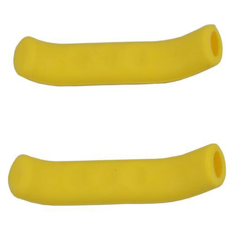 yellow 1 пара велосипед Тормозные ручки силиконовые рукава Горная дорога велосипед Велоспорт мертвая муха тормозной силиконовая защитная крышка - Цвет: yellow