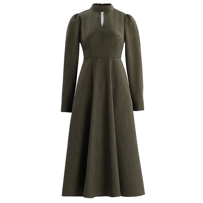 VERRAGEE женское осеннее 2018 новое длинное платье макси с длинным рукавом для