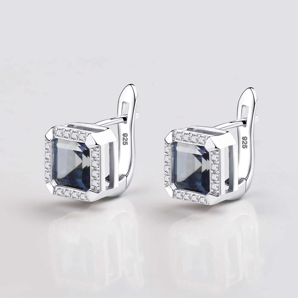Gem's Ballet 1.88Ct натуральный иолит синий мистический кварцевый камень серьги-гвоздики для женщин Твердые 925 пробы серебряные ювелирные изделия