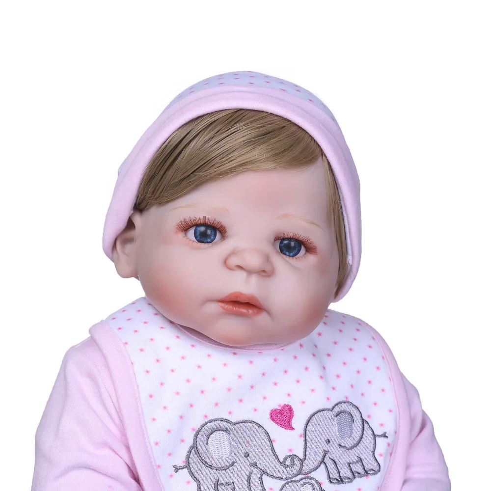 Nicery 22 дюйма 55 см кукла Bebe Reborn жесткая силиконовая игрушка для мальчиков и девочек