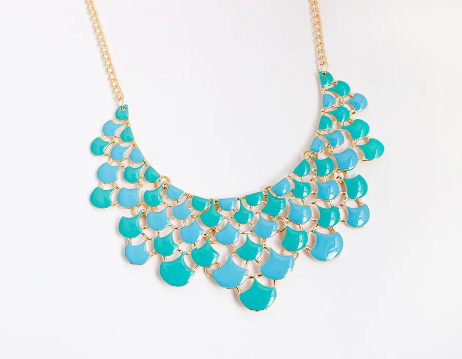 F &amp U различные цвета каплевидной масляной технологии ожерелье с подвеской в