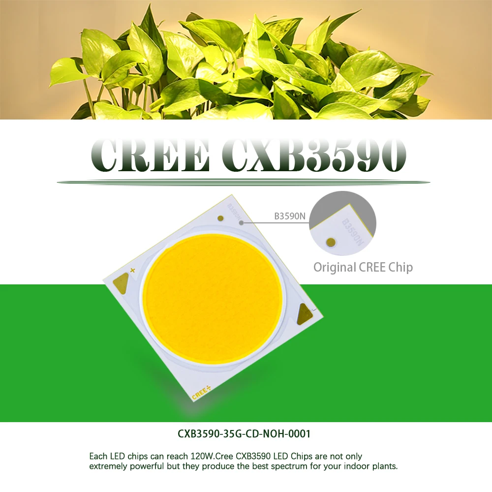 COB светодиодный Grow светильник CREE CXB3590 CXB 3590 3000K 3500K 5000K 12000LM оригинальный чип высокой