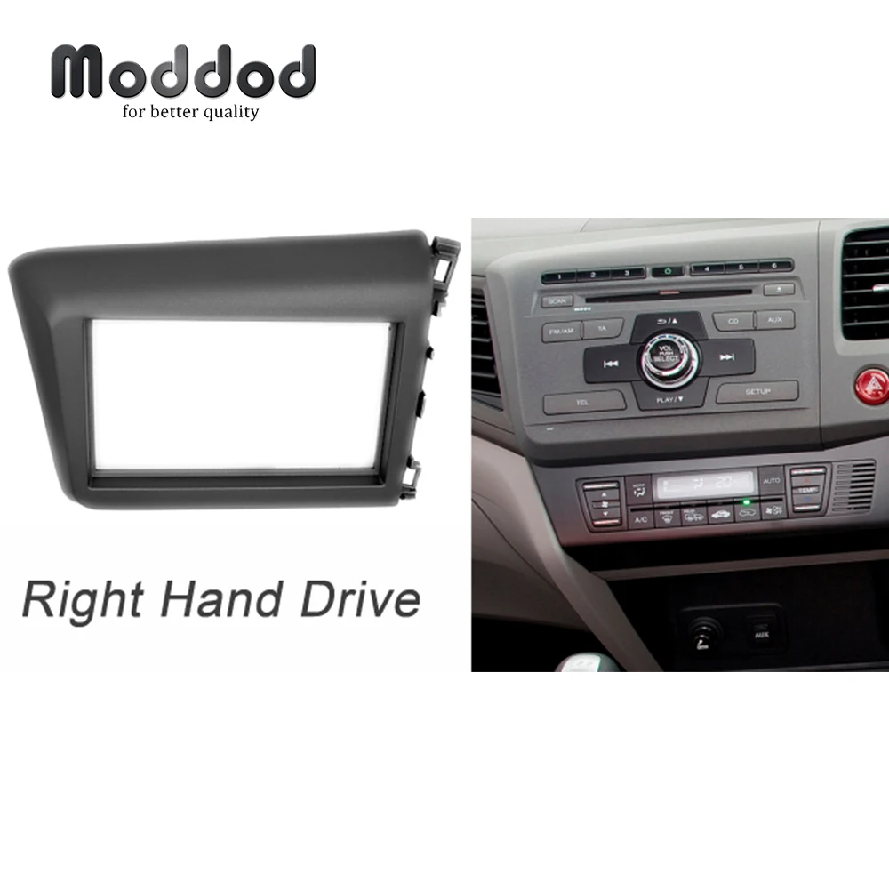 Двойной Din фасции для HONDA Civic 2011+ RHD Радио DVD стерео CD панель тире Монтажная Установка отделка комплект рамка приборной панели