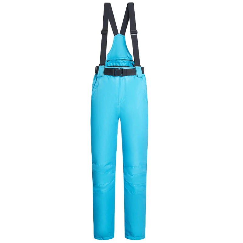light blue Лыжные брюки для мужчин и женщин, ветрозащитные водонепроницаемые мужские теплые брюки для зимы, пара снежных брюк, зимние лыжные сноубордические штаны, брендовые - Цвет: light blue
