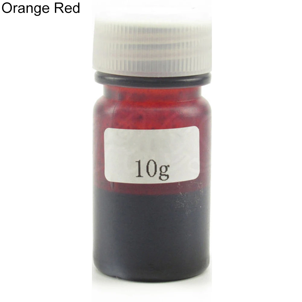 Orange Red 10 г высокая концентрация DIY УФ смолы жидкий краситель цвет муравей пигмент смолы микс Цвет эпоксидной смолы для DIY ювелирных изделий ремесло цвет ful - Цвет: Orange Red