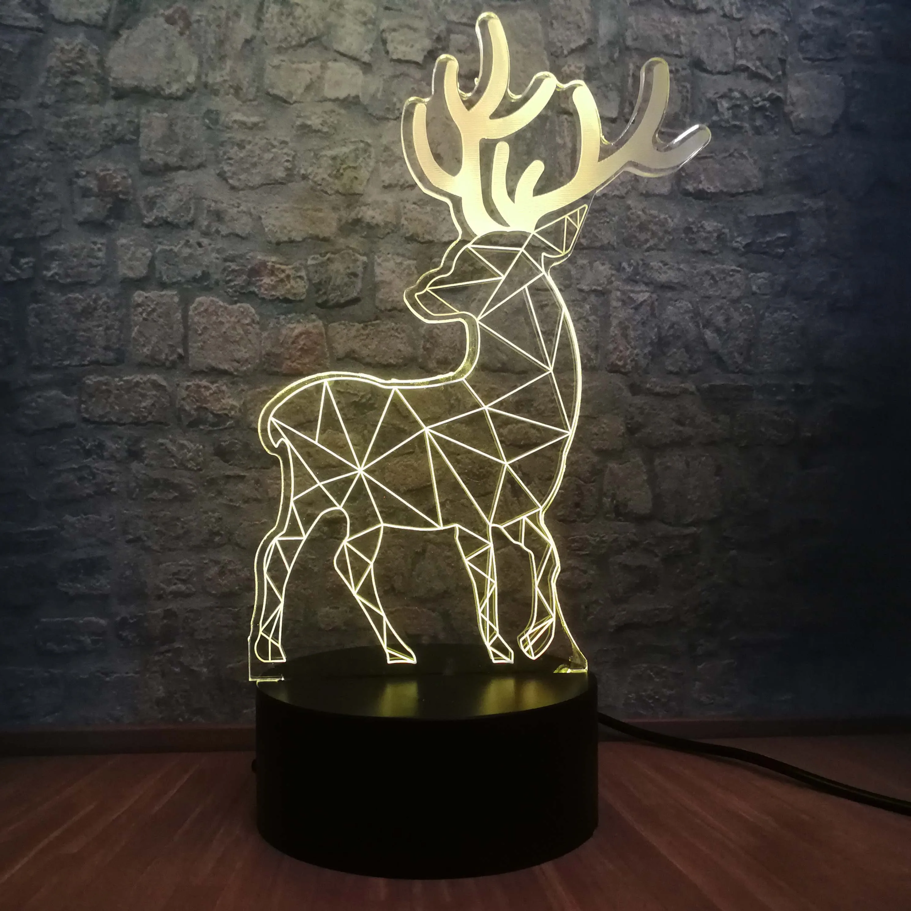Новинка 2019 дропшиппинг Рождественский Санта Клаус олень 3D USB светодиодный