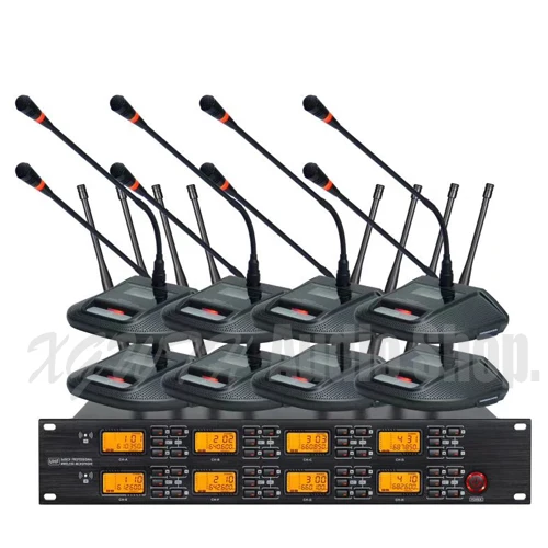 Style-2 UHF Беспроводной сценический микрофон 8 каналов 8 гусиная гарнитура петличный нагрудный беспроводной микрофон с антенной приемник - Цвет: Style-2