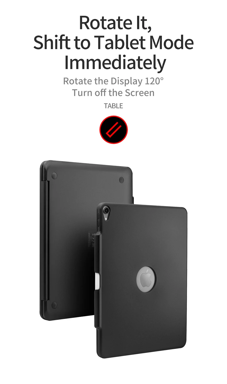 Беспроводной чехол с клавиатурой Bluetooth для iPad Pro 12,9 чехол для смарт-планшета для iPad Pro 12,9 дюйма с держателем для карандашей