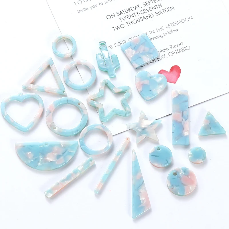 Голубая мечта кислоты кулон ногтей уха клип кольцо DIY ручной аксессуары материал