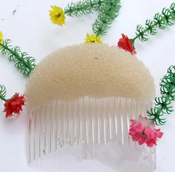 1 Pc Hair Styler Volume Bouffant Beehive Shaper Roller Bumpits Foam Bump On Clear Comb Xmas Accessories New | Красота и здоровье