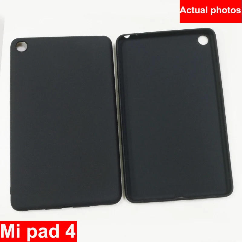 Черный чехол для xiaomi mi Pad 4 задняя крышка мягкие силиконовые чехлы Pad4 miPad Защитные