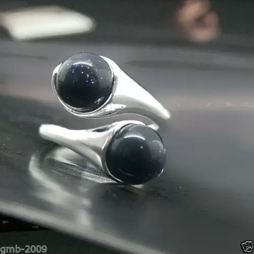 Натуральные драгоценные камни из голубого песка диаметром 6 мм регулируемый