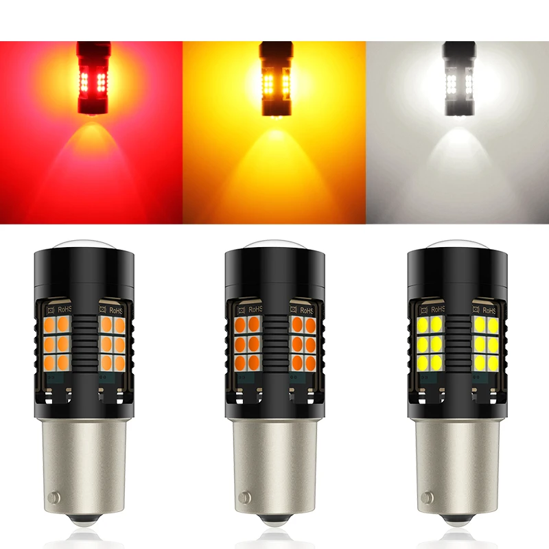 1 шт. Автомобильные фары 1156 LED P21W BA15S PY21W BAU15S 27SMD 3030 1157 BAY15D T20 7440 W21W 7443 W21/5 W
