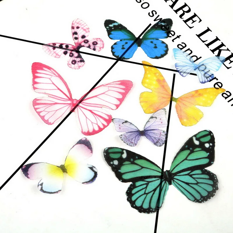 Лидер продаж подвеска в виде бабочки из пряжи марлевые крылья кулон разные цвета