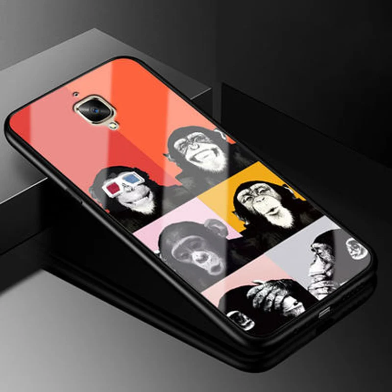 Для Oneplus 3T чехол 1+ 3T камень с персонажами из мультфильмов для телефона из закаленного стекла чехол Oneplus3T жесткая накладка на заднюю панель One plus 3T A3010 защитный чехол s