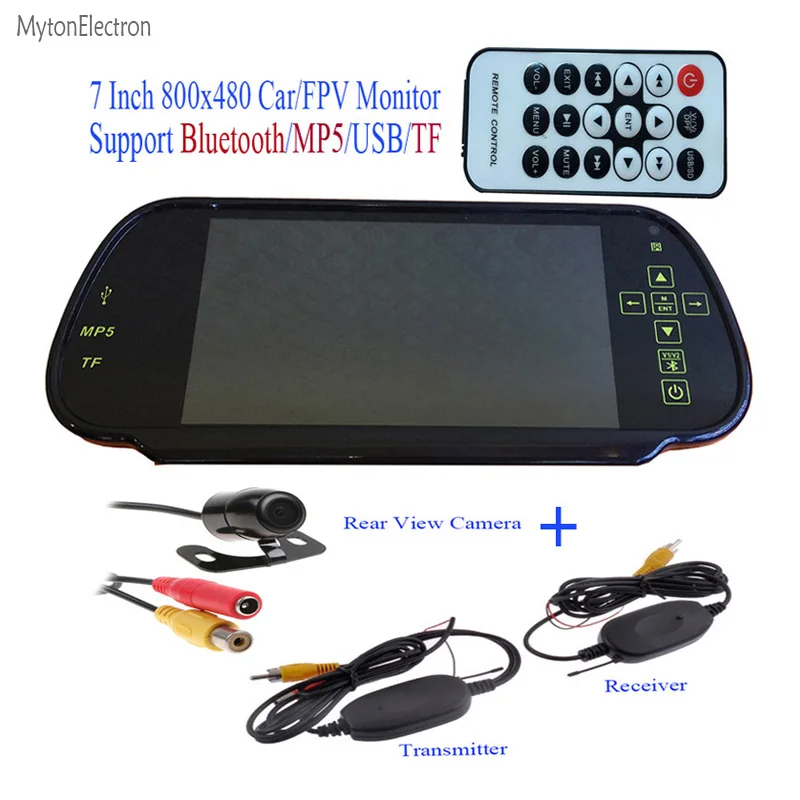 Зеркало монитор MP5 с поддержкой Bluetooth TF USB 800*480 7 дюймовый экран для приборной