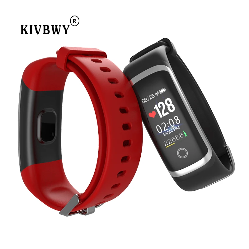 Kivbwy Фитнес трекер Водонепроницаемый IP67 крови Давление умный браслет Bluetooth напоминание спортивный браслет для iOS Android