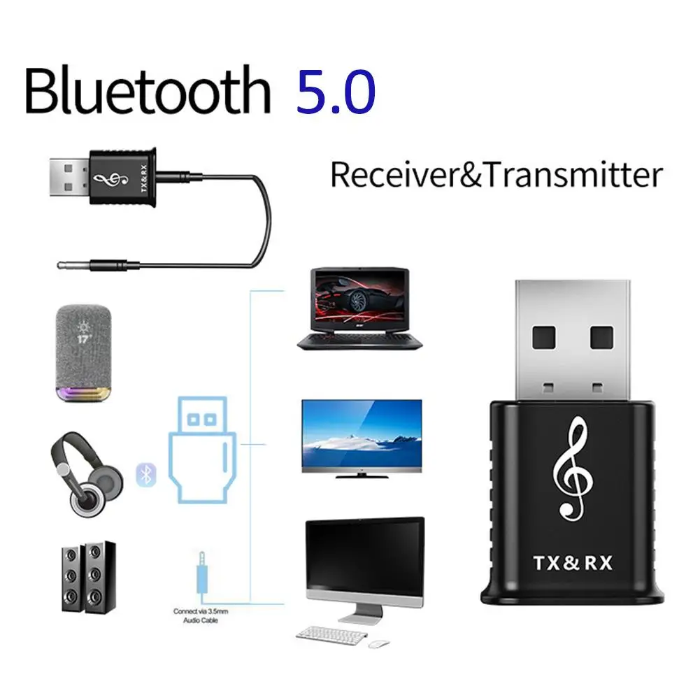 Лидер продаж 2 в 1 USB Bluetooth приемник 5 0 Dongles динамик мышь Музыка Аудио адаптер