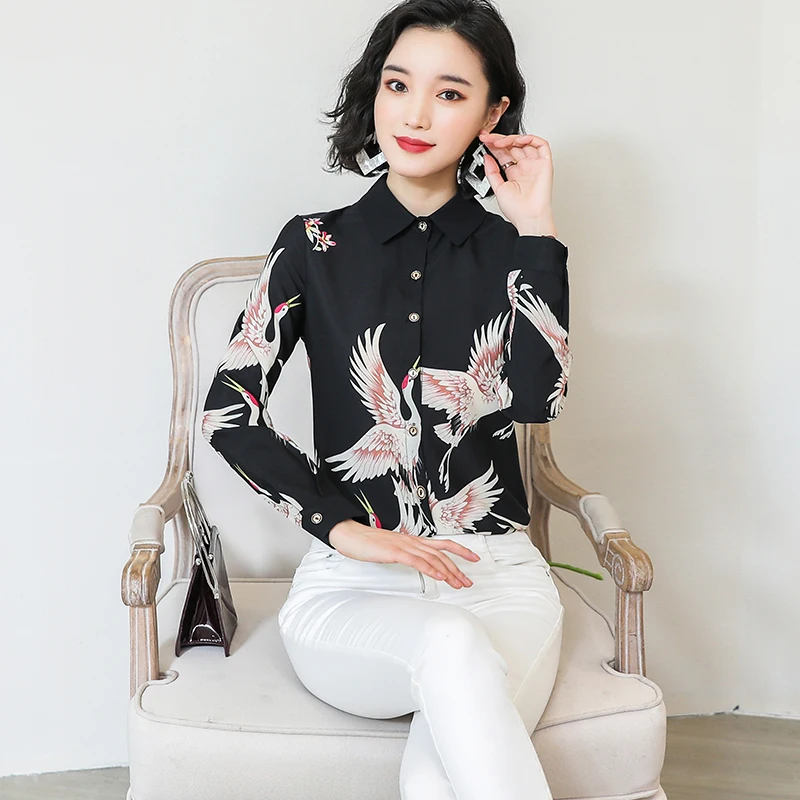 Blusas Mujer De Moda 2021 Женские топы и блузки размера плюс кнопка воротника в форме