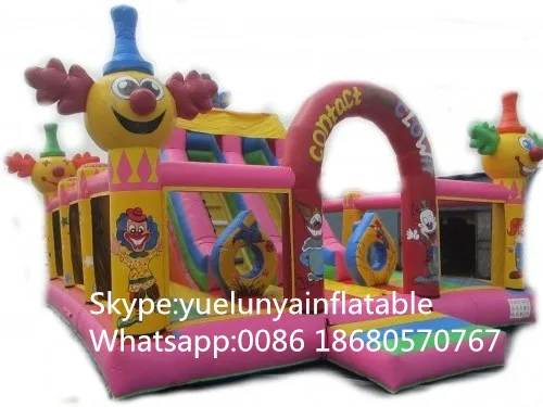 Прямая продажа с фабрики надувной замок горки большие препятствия клоун горка