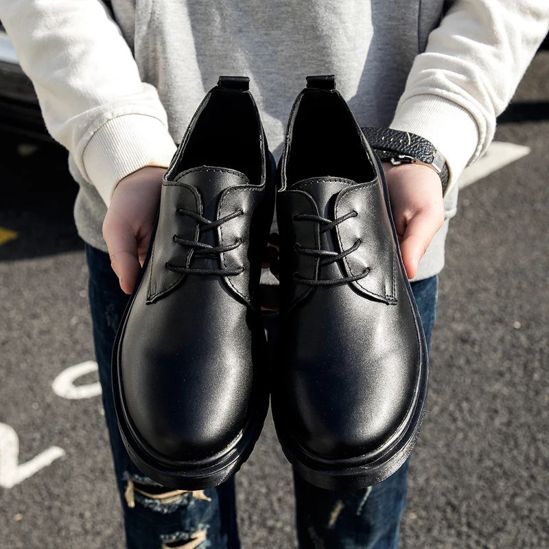 

YEINSHAARS Big Size 35-48 Men Wedding Shoes Microfiber Leather Formal Business Round Toe for Man Dress Shoes Men's Oxford Flats