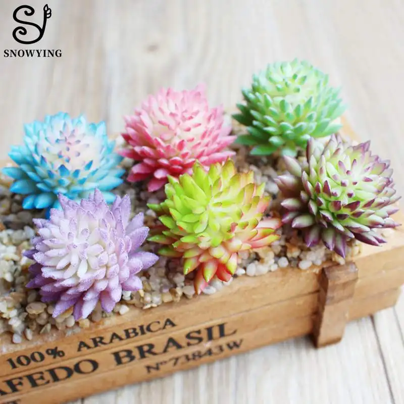 Искусственные суккуленты растения DIY искусственный суккулент в горшках офис сад