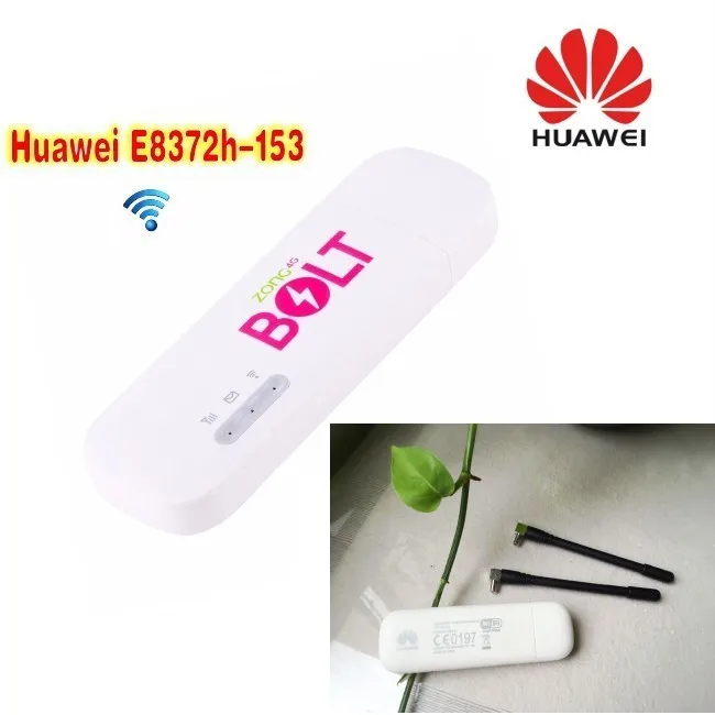(+ + 2 шт антенны вращение на 360 градусов) Huawei E8372h 153 мобильный широкополосный Cat4 LTE USB