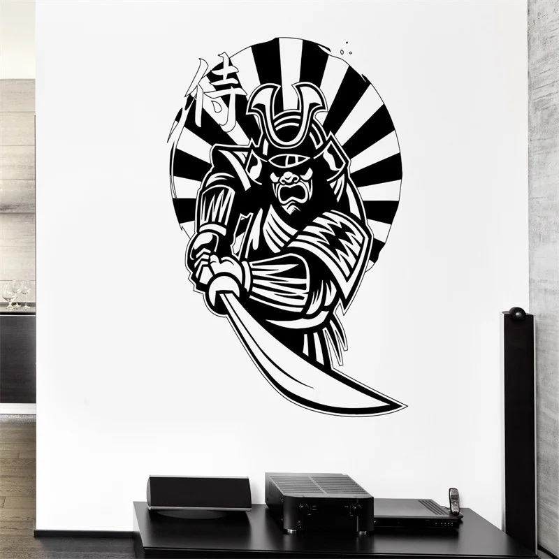 Наклейка на стену Самурай японский воин Меч Ниндзя Броня Восток виниловые