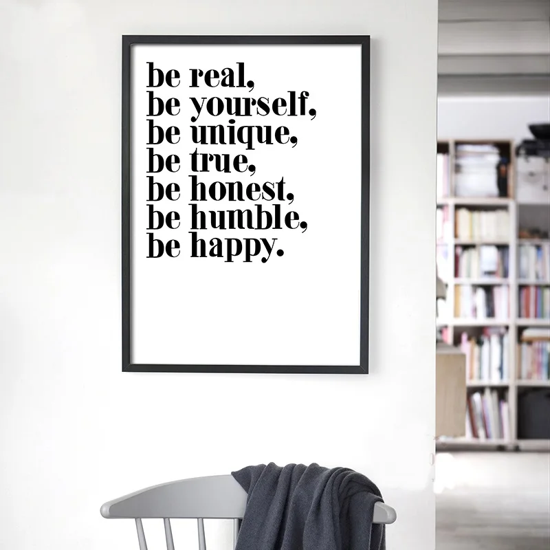 

HD Printed 1 Panel Black Inspiration Quote Canvas Painting Poster Wall Pictures For Living Room Home Poster Canvas Wall Art