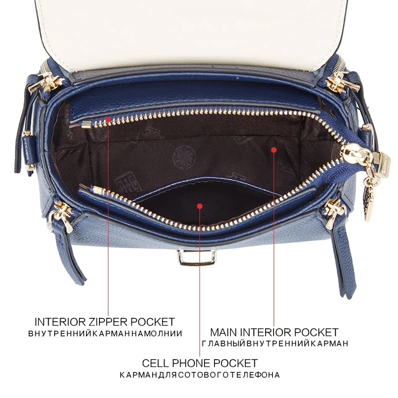 Винтаж клапаном замка сумки Разделение кожа Для женщин сумка моды Crossbody Высокое