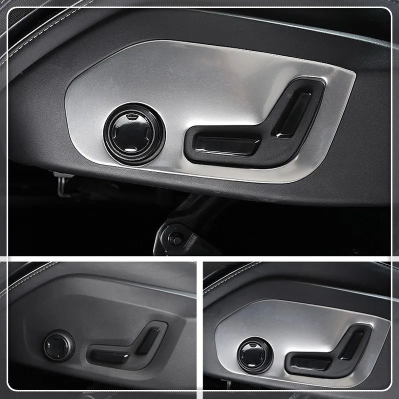 Автомобильный Стайлинг из нержавеющей стали панель регулировки сиденья