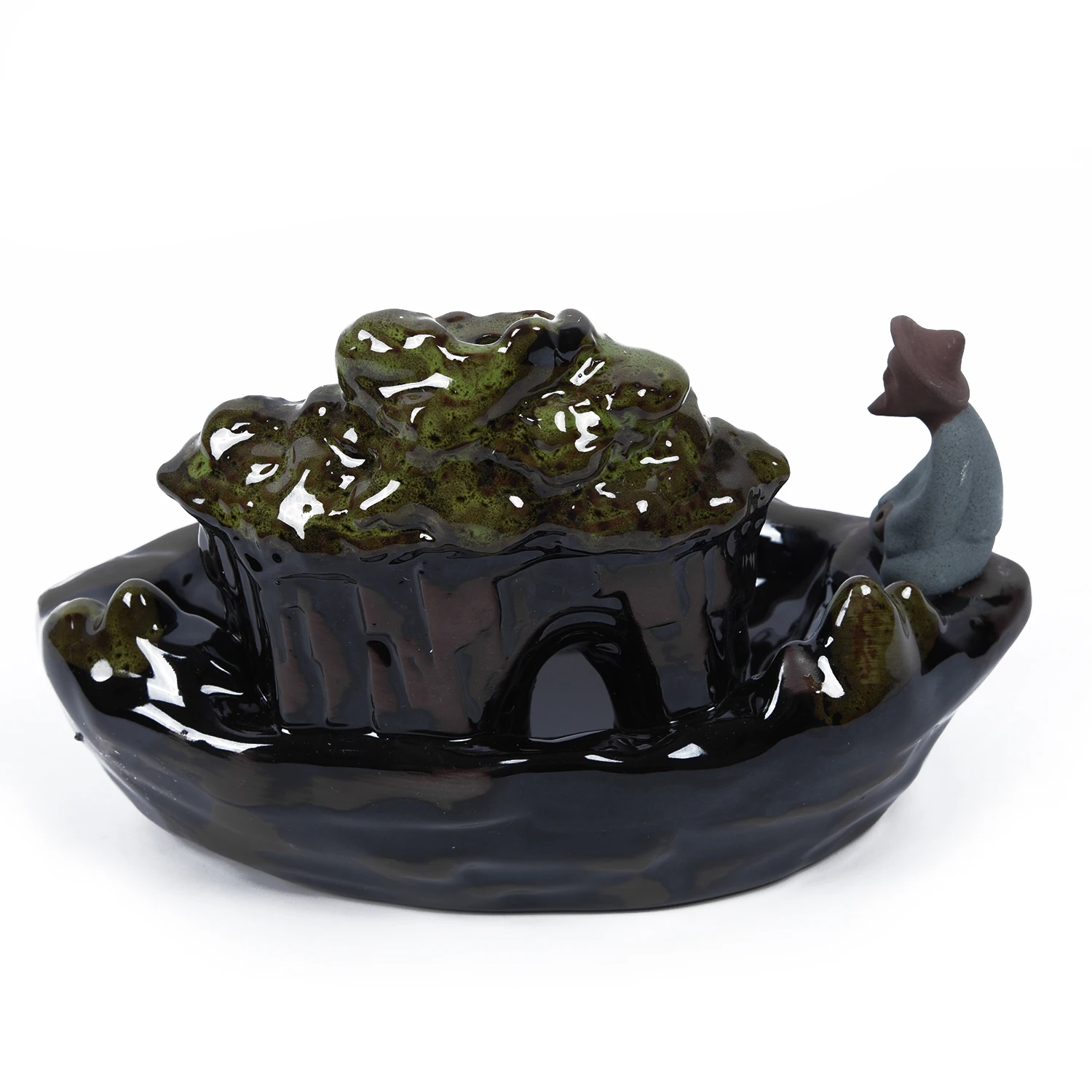 Backflow Ceramic Incense Burner Holder Censer Cones Incenses Rockery Living Room | Дом и сад