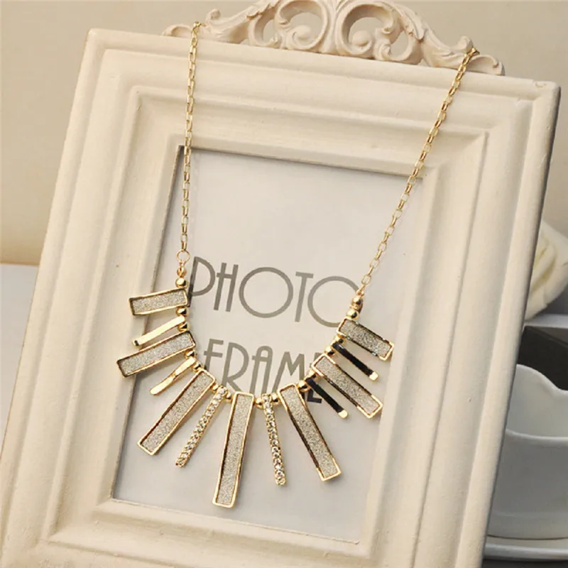 Мода Сплава Ожерелье Носить Песок Серебряной Бумаги Полоса Черное и Белое Масло