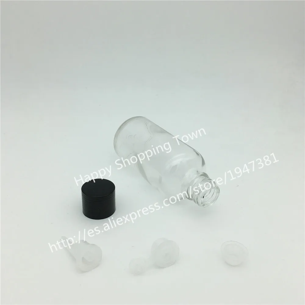 

30ML transparent Glass Bottle Juice Serum container 30CC Sample Vials Essential Oil Bottle with screw cap