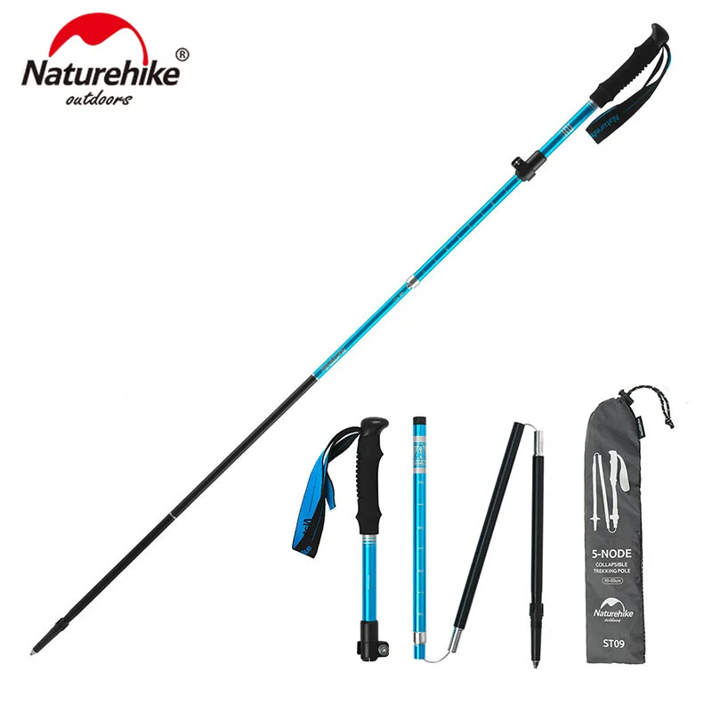 Naturehike складной регулируемый трекинговых палок 5 раздел Nordic Walking Пеший Туризм