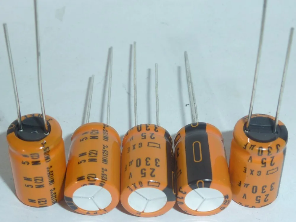 5 шт. 330 мкФ 25 В NCC NIPPON GXE Серии 10x16 мм Низкое Сопротивление Высокая Температура 25V330uF