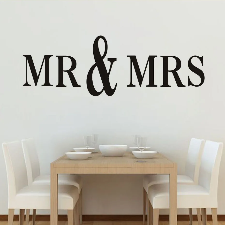 Дети Спальня Diy стикер стены Mr и Mrs домашний Декор Спальни съемные самоклеющиеся
