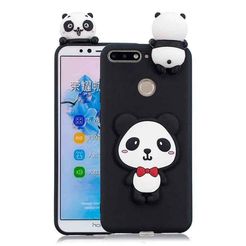 3D Cartoon Unicorn Case For Honor 7A Pro 5.7&quot Cute Toys Silicone Cover Huawei Y6 2018 Phone Bumper Prime |