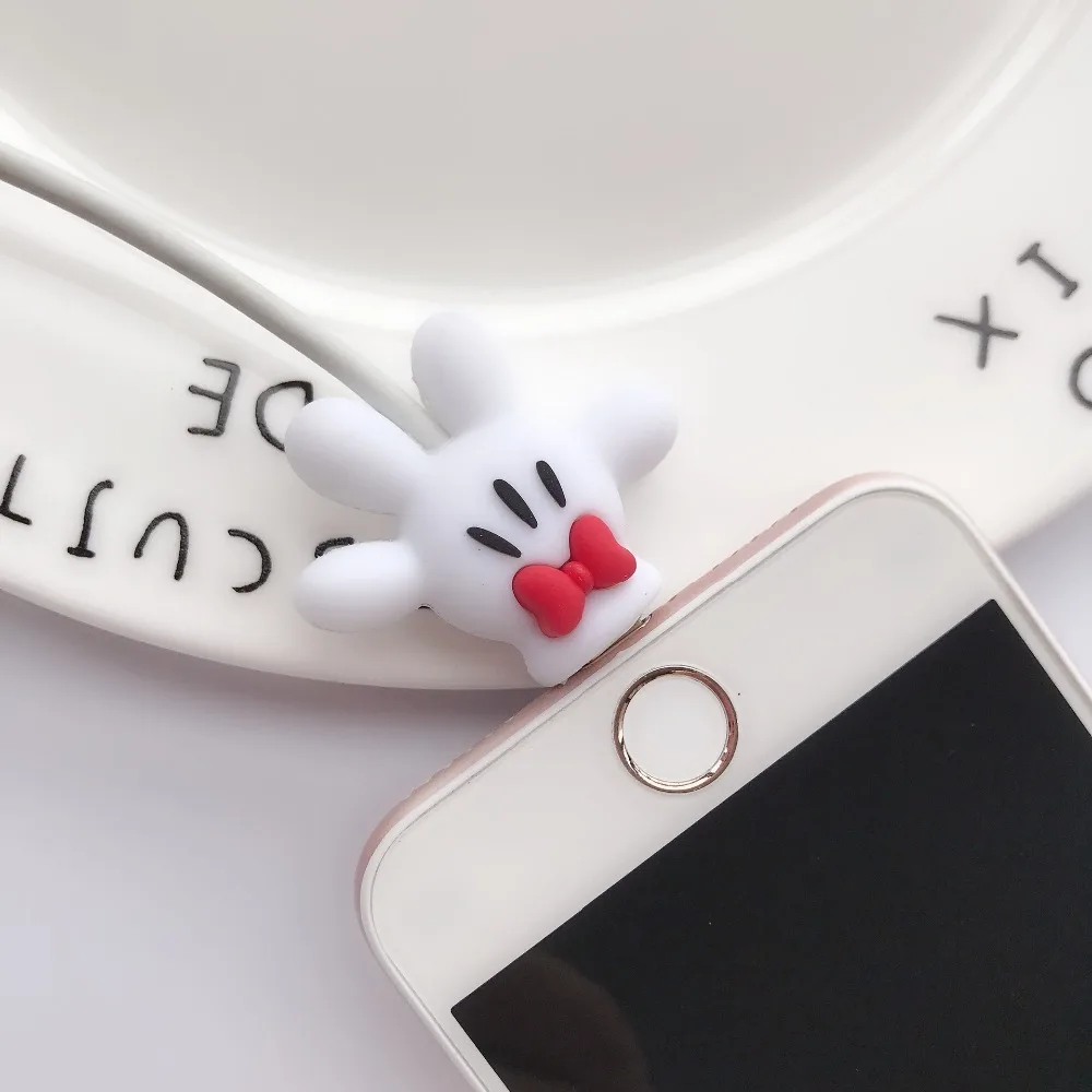 1 шт. кабель протектор для iPhone кабель Зарядное устройство USB кабель намотка-держатель аксессуар органайзер милый животный кукла модель Забавный