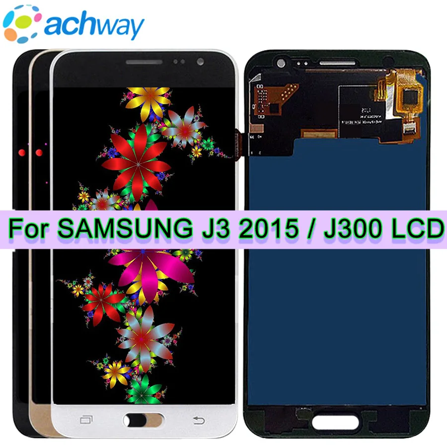 ЖК-дисплей для SAMSUNG Galaxy J3 2015 Черный Сменный сенсорный экран J300 J300F J300H J5 Samsung J500 |