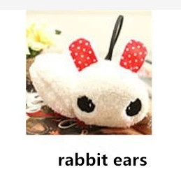 E008 Rabbit ears CUHAKCI Winter Cute Earmuffs Panda Ear Muff Warmer New Gilrs Black White Small Panda Design Women Pad Fluffy Ear Warmer Earmuffs - Цвет: E008 Rabbit ears