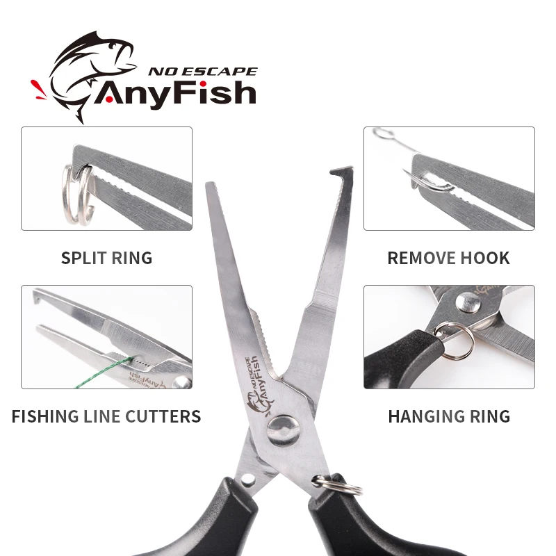 ANYFISH рыбацкие ножницы и кейс для хранения оплетка линия приманка резак 11 3 см Мини