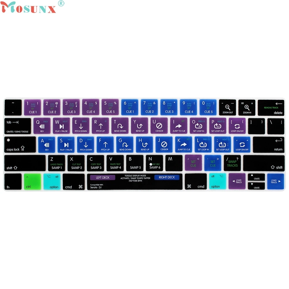 Чехол Mosunx Logic Pro X для клавиатуры с горячими клавишами Для iMac Macbook Air 13 15 0323|keyboard cover
