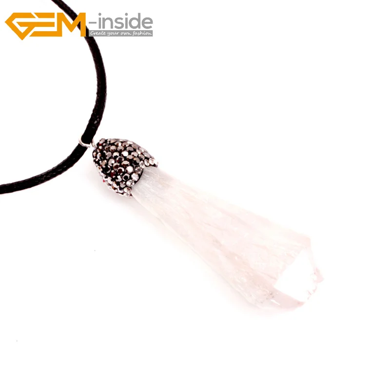 Модное винтажное ожерелье с шестигранным кристаллом в стиле панк высокого